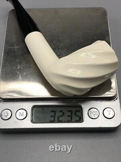 Smooth Swirl Billiard Pipe BLOCK MEERSCHAUM-NEW-HAND CARVED Fitted Case#1493