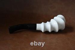 Smooth Swirl Horn Pipe New Block Meerschaum Handmade W Case&Tamper #122