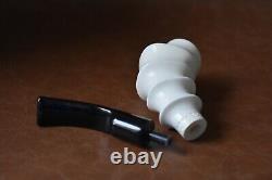 Smooth Swirl Horn Pipe New Block Meerschaum Handmade W Case&Tamper #122