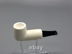 Smooth Tubos PIPE-RARE- new-block Meerschaum Handmade W Case#1192