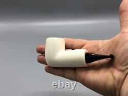 Smooth Tubos PIPE-RARE- new-block Meerschaum Handmade W Case#1192