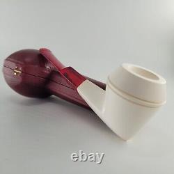 Smooth bulldog meerschaum pipe handcarved block meerschaum by CPW #1747