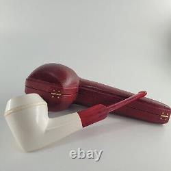 Smooth bulldog meerschaum pipe handcarved block meerschaum by CPW #1747