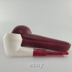 Smooth bulldog meerschaum pipe handcarved block meerschaum by CPW #1747