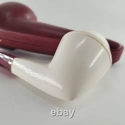 Smooth bulldog meerschaum pipe handcarved block meerschaum by CPW #1747