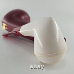 Smooth bulldog meerschaum pipe handcarved block meerschaum by CPW #1747