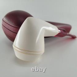 Smooth bulldog meerschaum pipe handcarved block meerschaum by CPW #1747