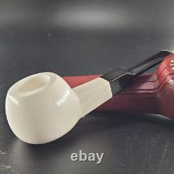 Smooth nosewarmer apple meerschaum pipe handcarved block meerschaum by CPW 31144