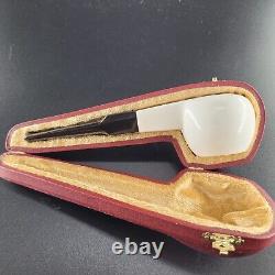 Smooth nosewarmer apple meerschaum pipe handcarved block meerschaum by CPW 31144