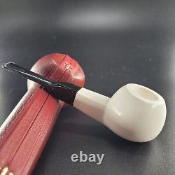 Smooth nosewarmer apple meerschaum pipe handcarved block meerschaum by CPW 31144