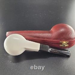 Smooth nosewarmer apple meerschaum pipe handcarved block meerschaum by CPW 31144