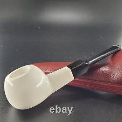 Smooth nosewarmer apple meerschaum pipe handcarved block meerschaum by CPW 31144