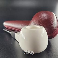 Smooth nosewarmer apple meerschaum pipe handcarved block meerschaum by CPW 31144