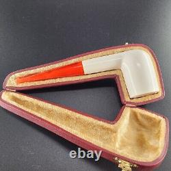 Special smooth billiard meerschaum pipe handcarved block meerschaum by CPW 33144