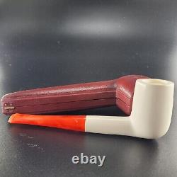 Special smooth billiard meerschaum pipe handcarved block meerschaum by CPW 33144