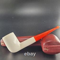 Special smooth billiard meerschaum pipe handcarved block meerschaum by CPW 33144