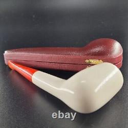 Special smooth billiard meerschaum pipe handcarved block meerschaum by CPW 33144