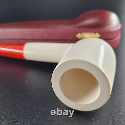 Special smooth billiard meerschaum pipe handcarved block meerschaum by CPW 33144