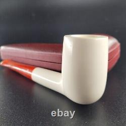 Special smooth billiard meerschaum pipe handcarved block meerschaum by CPW 33144