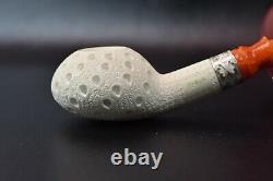 Squashed Tomato Pipe By Tekin New block Meerschaum Handmade W Case#1004