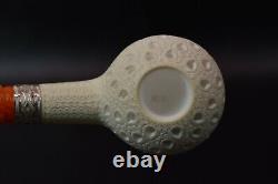 Squashed Tomato Pipe By Tekin New block Meerschaum Handmade W Case#1004