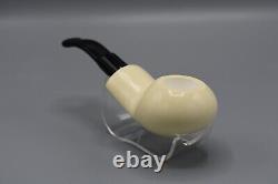 Squat Tomato Pipe By Tekin New block Meerschaum Handmade Case#215