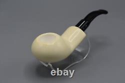 Squat Tomato Pipe By Tekin New block Meerschaum Handmade Case#215