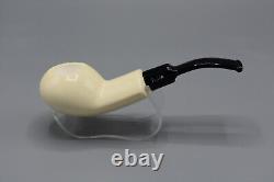 Squat Tomato Pipe By Tekin New block Meerschaum Handmade Case#215