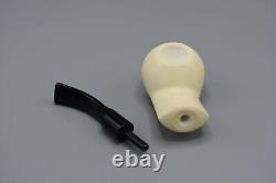 Squat Tomato Pipe By Tekin New block Meerschaum Handmade Case#215