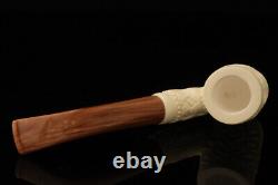 Srv Basket Weave Poker Block Meerschaum Pipe with fitted case 15185