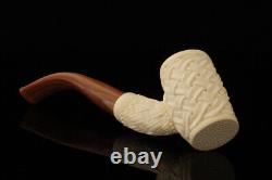 Srv Basket Weave Poker Block Meerschaum Pipe with fitted case 15185