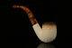 Srv Bent Billiard Block Meerschaum Pipe With Fitted Case M2521