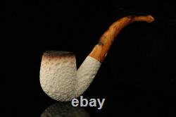 Srv Bent Billiard Block Meerschaum Pipe with fitted case M2521