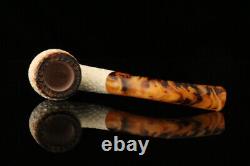 Srv Bent Billiard Block Meerschaum Pipe with fitted case M2521