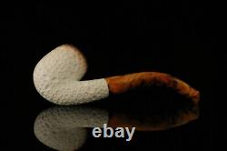 Srv Bent Billiard Block Meerschaum Pipe with fitted case M2521