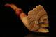 Srv Big Chief Skull Block Meerschaum Pipe With Fitted Case M3039