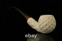 Srv Deep Lattice Apple Block Meerschaum Pipe with fitted case M2206