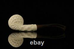 Srv Deep Lattice Apple Block Meerschaum Pipe with fitted case M2206