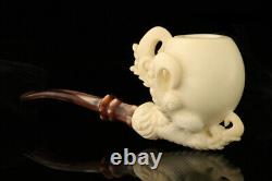 Srv Deluxe Eagle's Claw Block Meerschaum Pipe with fitted case M3285