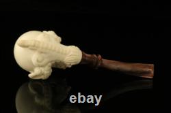 Srv Deluxe Eagle's Claw Block Meerschaum Pipe with fitted case M3285