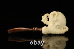 Srv Deluxe Eagle's Claw Block Meerschaum Pipe with fitted case M3285