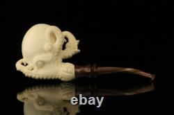 Srv Deluxe Eagle's Claw Block Meerschaum Pipe with fitted case M3285