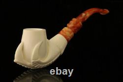 Srv Eagle's Claw Block Meerschaum Pipe with fitted case M2126