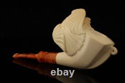 Srv Garden Block Meerschaum Pipe Carved by R. Karaca with fitted case 15181