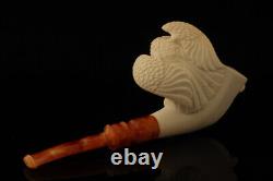 Srv Garden Block Meerschaum Pipe Carved by R. Karaca with fitted case 15181