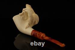 Srv Garden Block Meerschaum Pipe Carved by R. Karaca with fitted case 15181