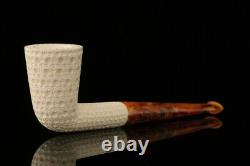 Srv Lattice Dublin Straight Block Meerschaum Pipe with fitted case M2926