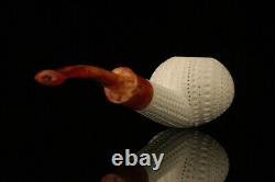 Srv Lattice Tomato Block Meerschaum Pipe with fitted case M2349