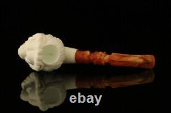 Srv Lion Block Meerschaum Pipe with custom case M2630