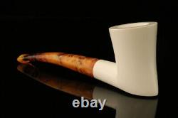 Srv -Modern Dublin Self-Sitter Block Meerschaum Pipe with fitted case M2128